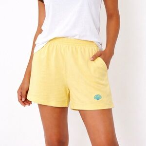 Quacker Factory Yellow Embroidered Duck Lounge Shorts XL